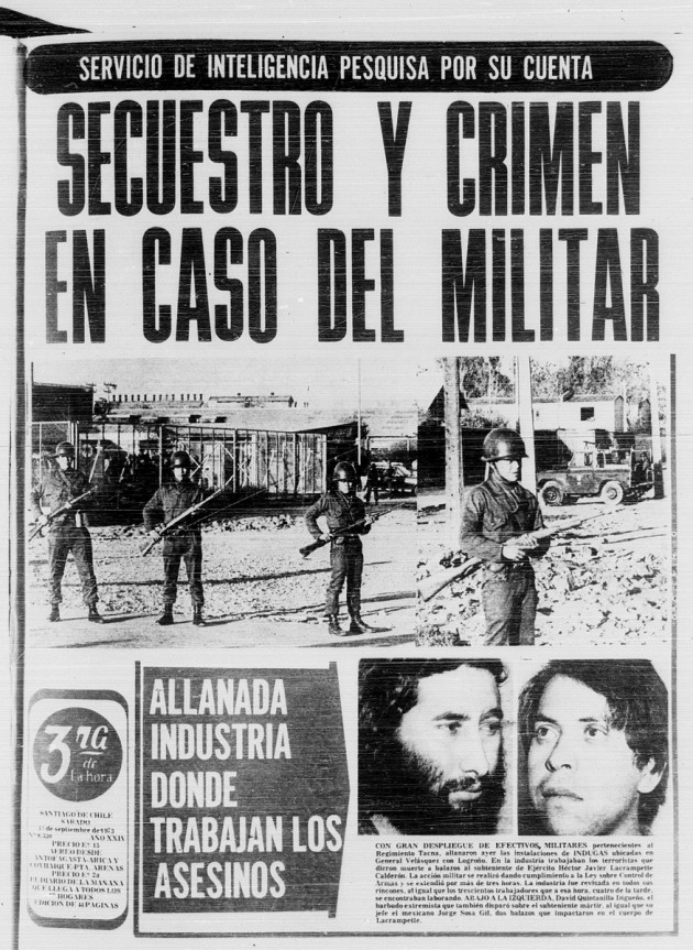 Portada La Tercera, 1 de septiembre de 1973