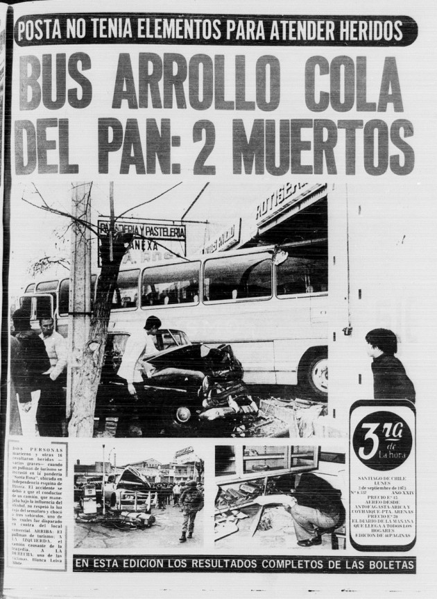 Portada La Tercera, 3 de septiembre de 1973