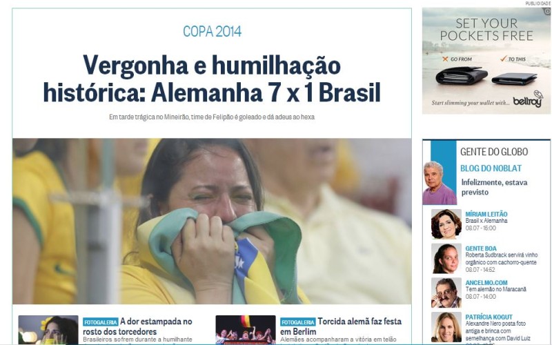 prensa brasileña 7x1