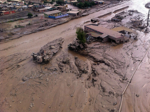 RIO SALADO: sobrevuelo a localidad de Rio Salado muestra los daños por alud