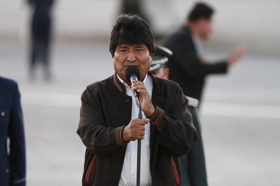 Evo Morales Llega a Santiago