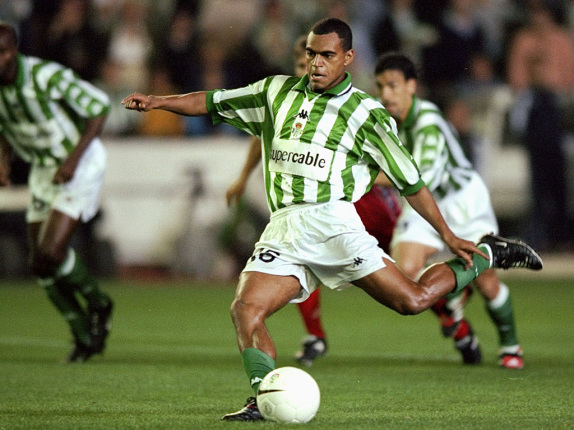 Denilson of Real Betis scores a penalty