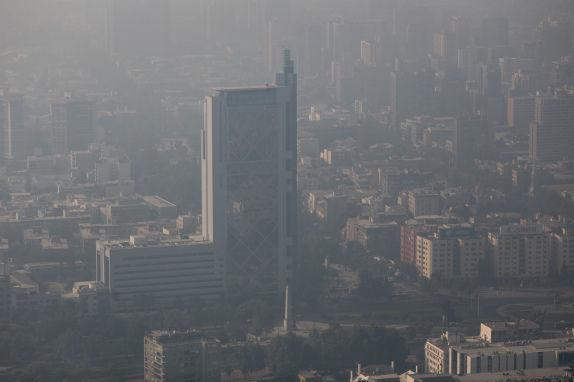 Capa de humo en gran parte de Santiago