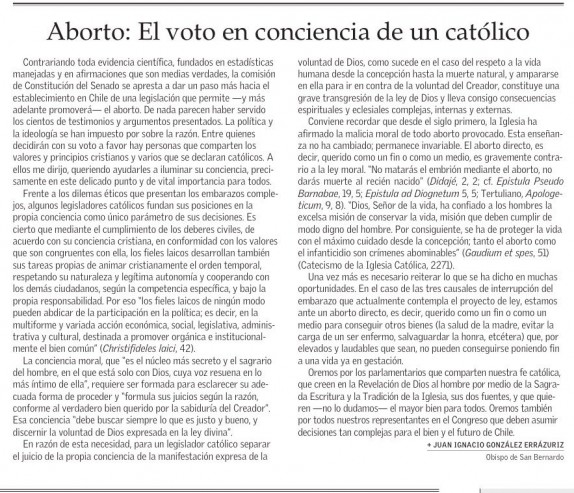obispo aborto