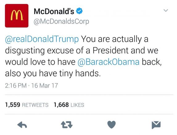 mcdonalds critica a trump