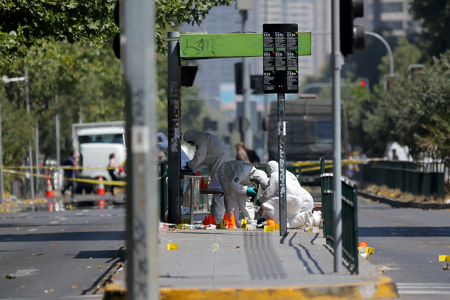 Atentado paradero Transantiago