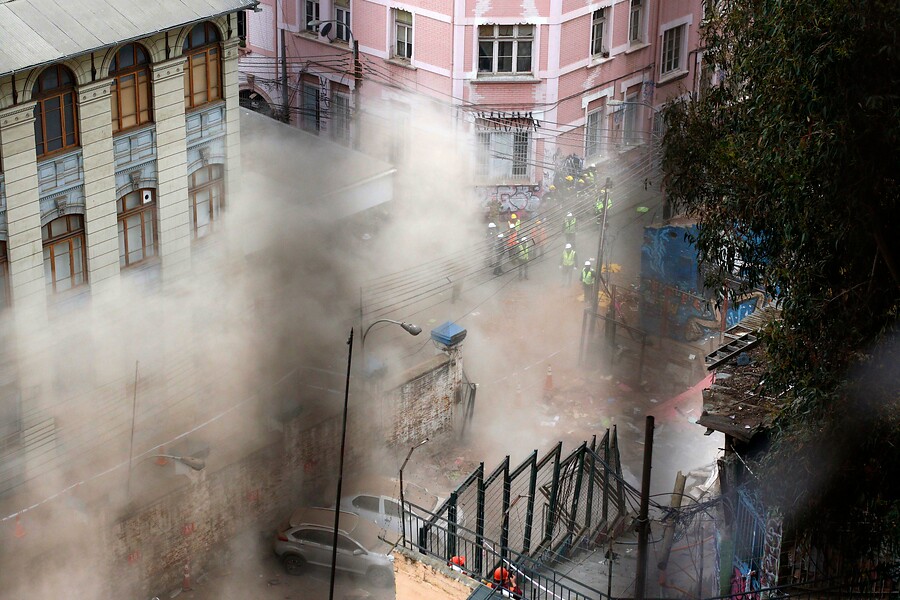 derrumbe en Valparaíso