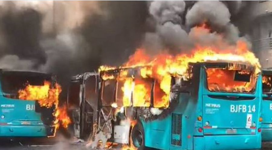 buses quemados