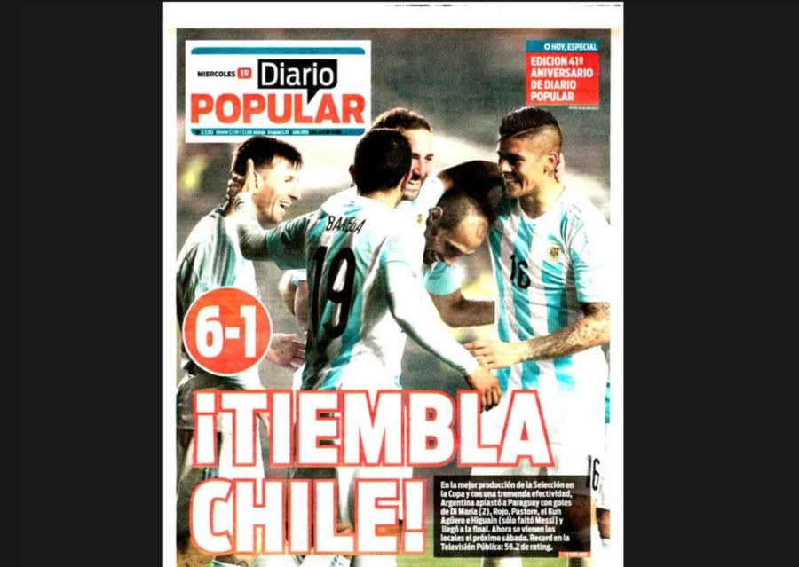 prensa argentina copa américa 2015