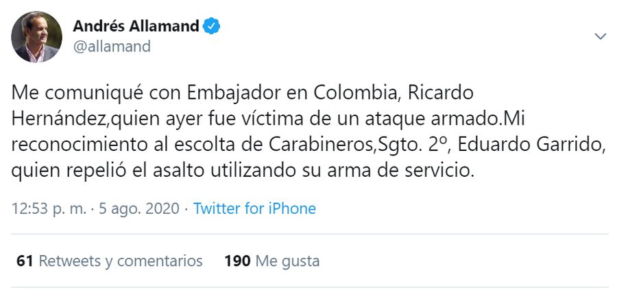 embajador colombia