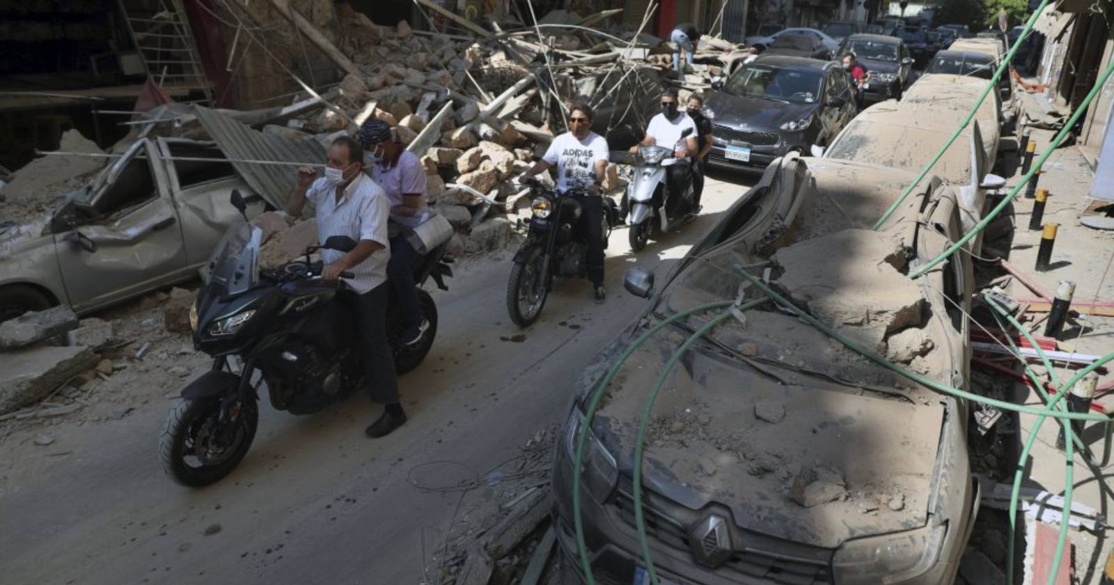 día después de la explosión en Beirut