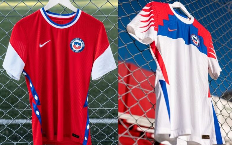 Arturo Vidal mostró la nueva camiseta de la selección chilena