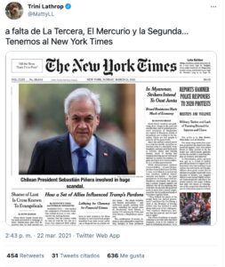 Piñera New York Times