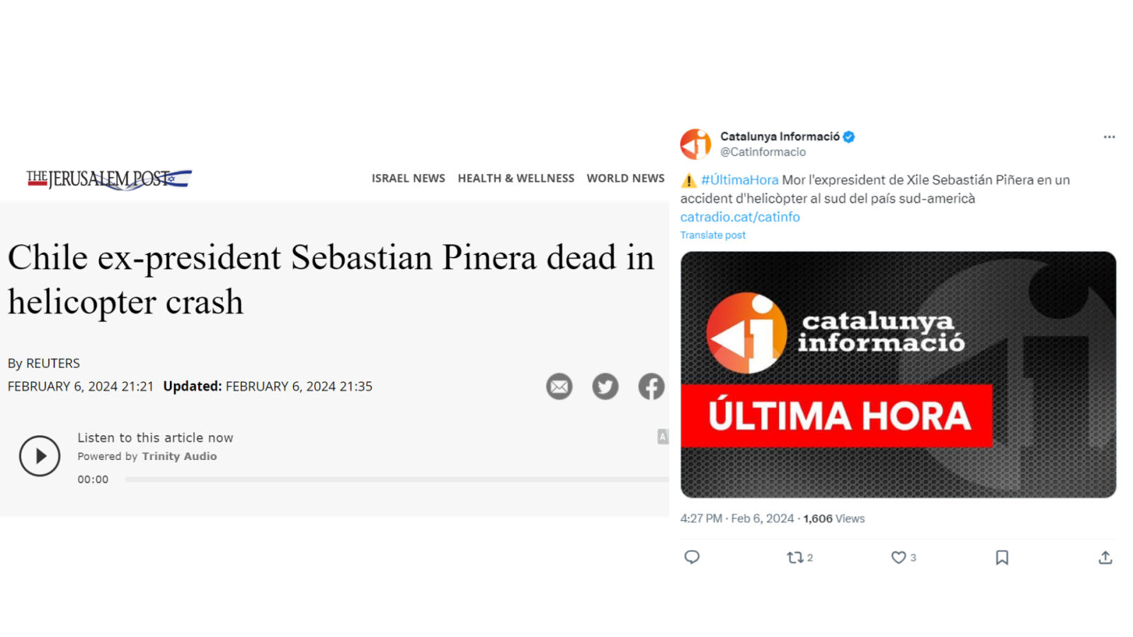 Sebastián Piñera muerte